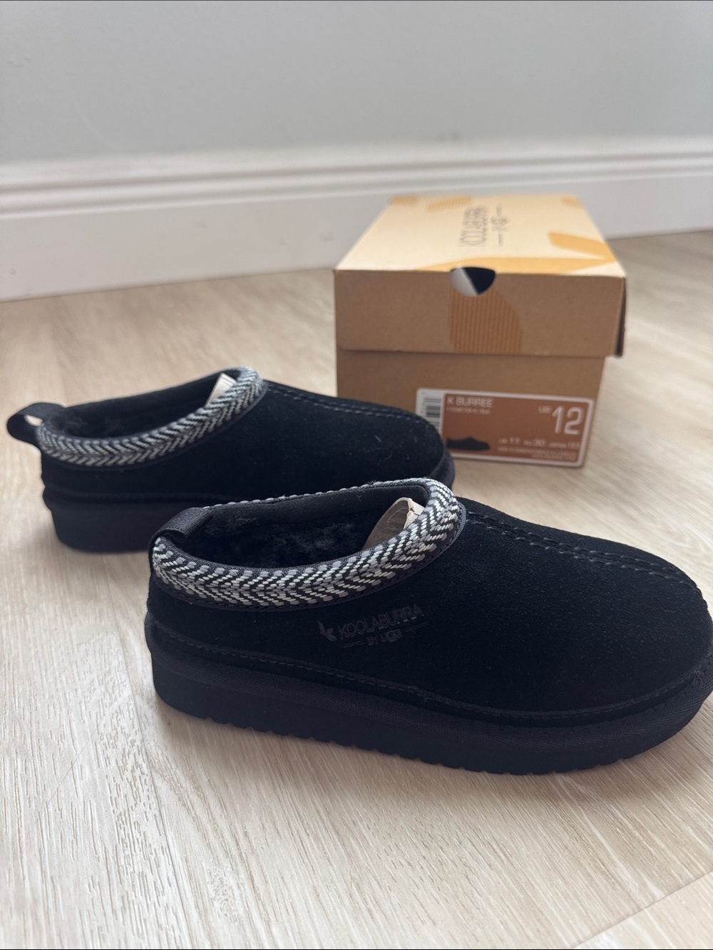 BRAND NEW UGG Koolaburra Kids Black Slip-On